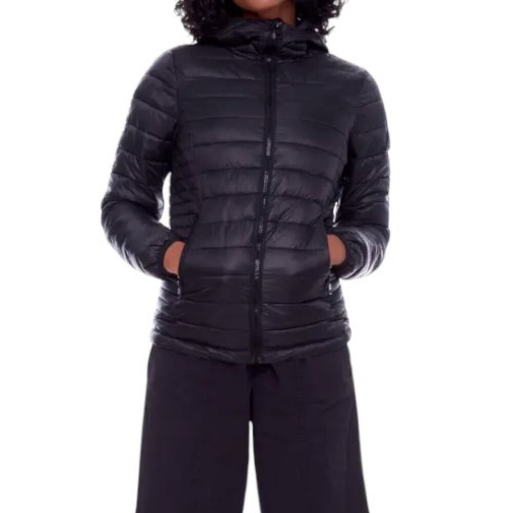 Ilse Jacobsen black 3 in 1 hooded puffer raincoat jacket size 40